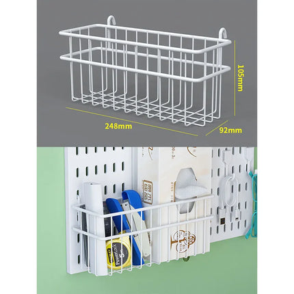 Nordic-Style Wall-Mounted Storage Pegboard: Drill-Free Headphone & Keyboard Stand for Gaming/Study Rooms, Also for Display