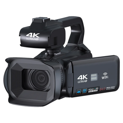 Full 4K Camcorder 64MP Youtuber Professional Digital Video Camera Streaming Auto Focus Photography Vlog Recorder 4" Touch Screen
