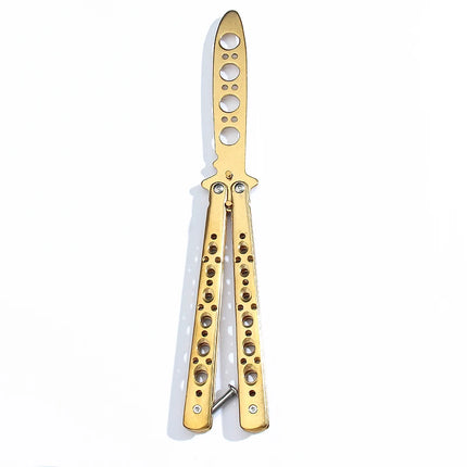 Portable Butterfly Knife Trainer Portable Stainless Steel Pocket Practice Knife Training Tool for Outdoor Games нож складной