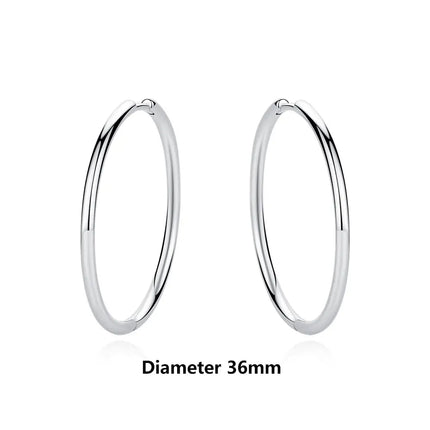 New 2026 Original 925 Sterling Silver Earrings For Women Piercing Hoop Love Heart Earings Rose Gold Wedding Gift Luxury Jewelry