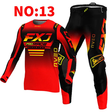 motocross child set Motorcycle jersey and pants kids clothing big boy girl Youth mx gear set Customized Number Nameracing suit