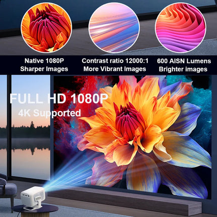 2026 Huaweishi X3 plus Projector Android 4K Native Portable 1080P Auto Focus  Video home Cinema Outdoor hd led hy320 Projetor