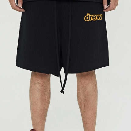 Drew House Hot Sale Shorts man smiling summer-style five-inch pants high street hip-hop outfit