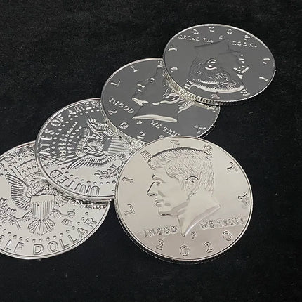 Jumbo Half Dollar (Plastic, 3 Inch) Magic Tricks Magician Close Up Street Illusions Props Accessories Appear Vanish Coin Magia