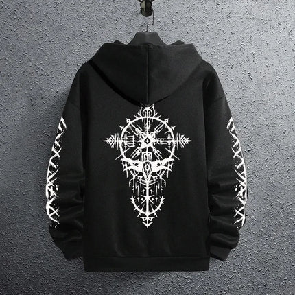 2025 Brand New Black Sweatshirts Autumn Winter Male Daily Casual Sporty Jogging Hoodie Men's Outwear Fashion Pullover