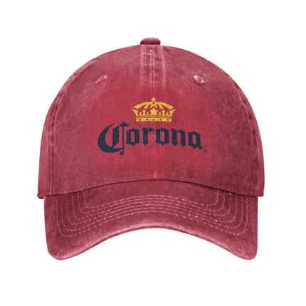 Corona Baseball Cap Classic Beer-Print Cowboy Hat Unisex Teens Trucker Dad Hat Sunshade Running Hippie Snapback Cap Casual