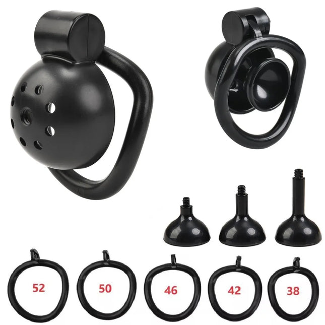 2026 Male Penis Chastity Cage Set Small Chastity Cage 5 Cock Rings With Urethral Sound Plug Penis Bondage Slave Man Sex Toy
