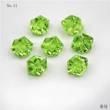 100PCS Plastic Gems Ice Grains Colorful Stones Children Jewels Acrylic Jewels Ice Counter Crystal Diamonds DIY Crafts Beads Toy
