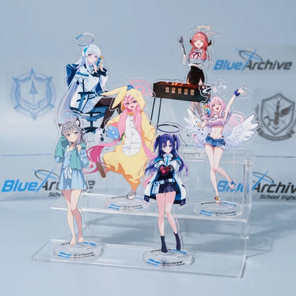 Blue Archive Anime 15cm Acrylic Stand Keychain Misono Mika Takanashi Hoshino Hayase Yuuka Sunaookami Shiroko Desk Decor Gift