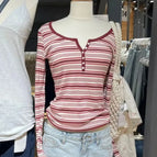 Burgundy striped / One Size
