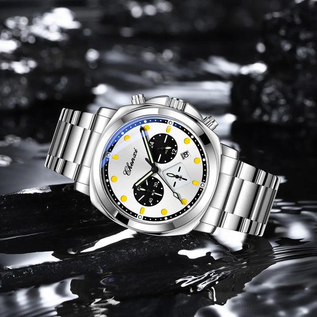 CHENXI Men's Watch Multifunctional Fashion Quartz with Calendar Luminous Display Men Watches Chronograph Business Wristawtch