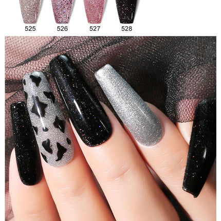 Arte Clavo Glitter Gel Nail 15ml Semi Permanent Soak Off UV Gel Varnish Nail Manicure Top Base Coat Gel Polish Art Decoration