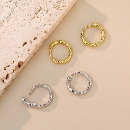 925 Sterling Silver Hoops Earrings for Women  Elegant Minimalist Round Circle Drop Earrings Design Party Wedding Jewelry Gifts