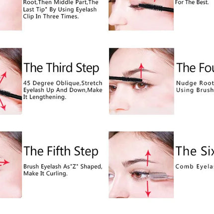 Qibest Silver Tube Mascara Waterproof Long & Curling Black Eyelashes Easy Removal No Dizziness Everlastingly Lasting