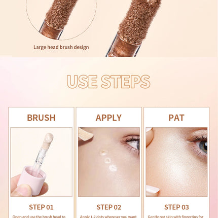 Lakerain Face Liquid Highlighter Waterproof Sweat-proof Long-lasting Golden Bronze Body Highlighter Fit&Smooth Brightening Fluid