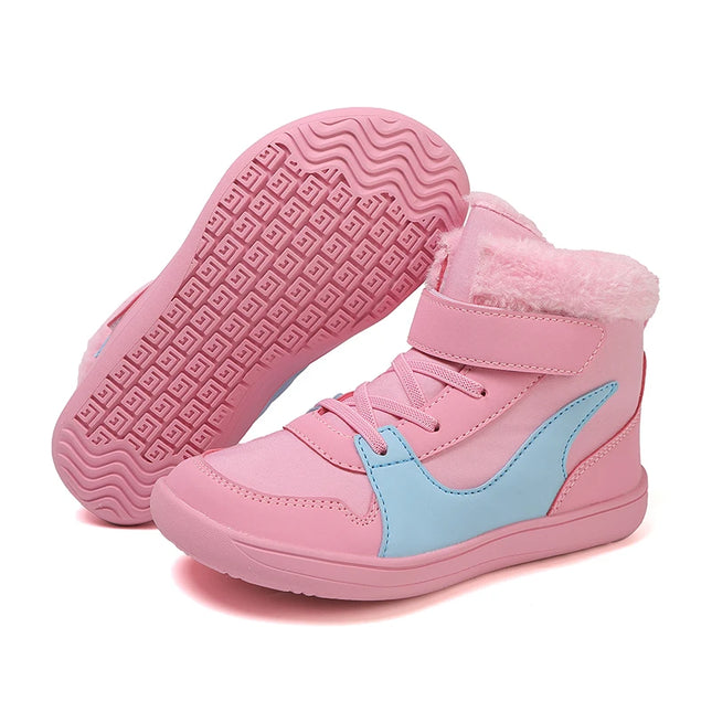 Kids Wide Toe Barefoot Snow Boots | Boys/Girls Winter Minimalist Sneakers | Girls Boys Warm Boot Toddler Little Big Kids