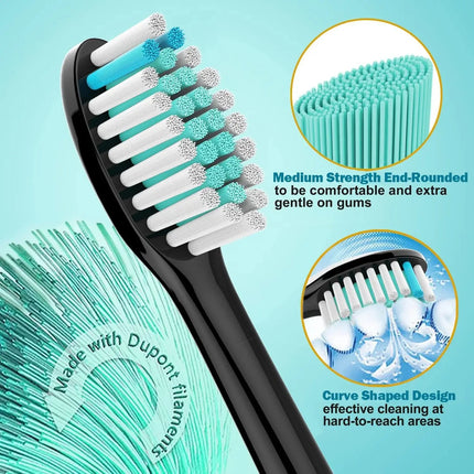 Replacement Brush Heads Compatible with Philips Sonicare DiamondClean HX3/HX6/HX9 Series Electric Toothbrush Heads HX6064
