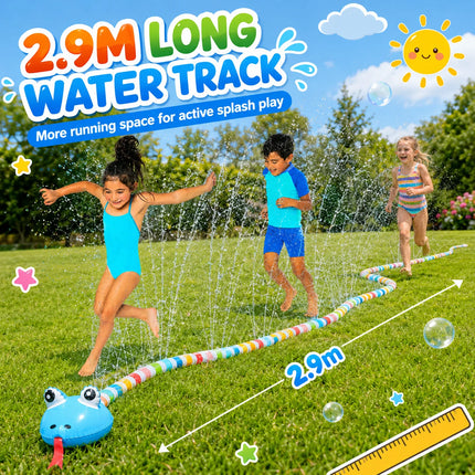 2.9M Snake Water Sprinkler Toy, Outdoor Garden Hose Sprayer, Summer Lawn Splash Pad Backyard Water Game