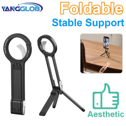Foldable Portable Phone Holder Stand Magnetic Cell Phones Tripod Mount For Magsafe iPhone 16 15 14 13 12 Pro Max Samsung Xiaomi