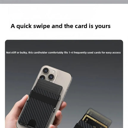 Ultra-Thin Magnetic Phone Holder with Multi-Functional Wallet Portable Double-sided Magnetic Stand with Anti-lost Hook and Strap