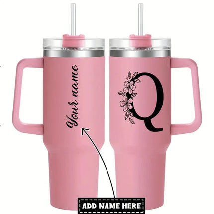 Personalized 40oz Tumbler with Name Custom Mother's Day Gifts Tumbler Metal Stainless Steel Vacuum Thermal Coffee Tea Mug