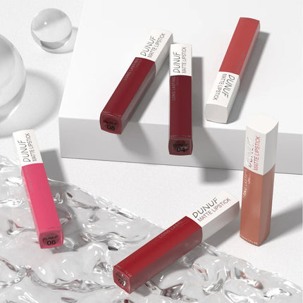 8 Colors Matt Velvet Lip Gloss Brown Red Nude Liquid Lipstick Long Lasting Waterproof Non-stick Cup Lip Glaze Lips Tint Makeup