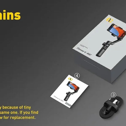 Folding Handheld Gimbal Smart XE 3-Axis Phone Gimbal Stabilizer With Focus Wheel for iOS Android iPhone 16-12 Vlog Stabilizer