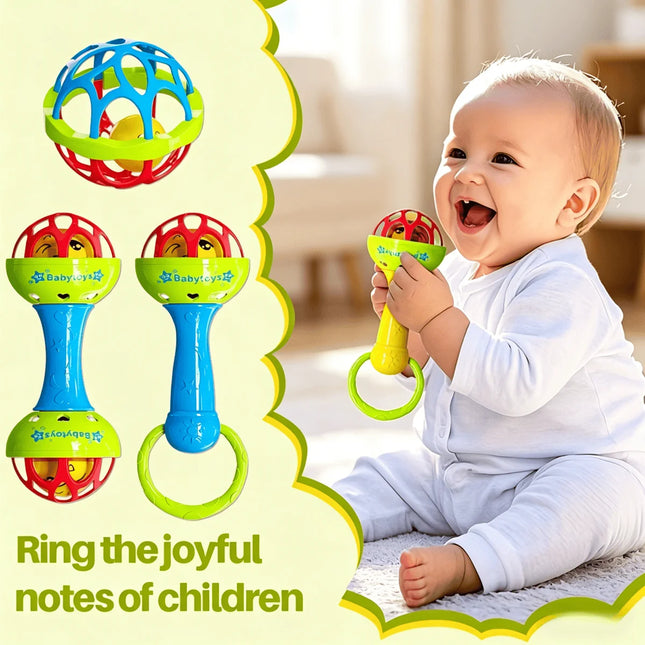 3pcs/Set Baby Rattles Toys Set Grab Shake Rattle for Babies Easy Hold Teething Toy, Development Learning Toy for Babies