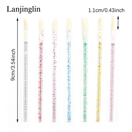 New 50 Pieces Lip Brushes Soft Lipstick Mascara Wands Applicators Eyelash Cleaner Cosmetic Brushes Women Make Up Tools