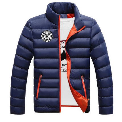 Fire Rescue Firefighter Autumn and winter ultra light men's jacket men's fashionable casual lightweight down jacket top hoodies