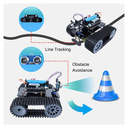AI Programmable Intelligent Robot Educational Kit with AI Technology Tracks  Robotics Building Set  STEM Learning