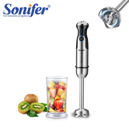 Sonifer 1200W 5-in-1 Immersion Hand Blender Set SF-8091S, Stepless Speed, 500ml Chopper, Whisk, Milk Frother, 600ml Beaker
