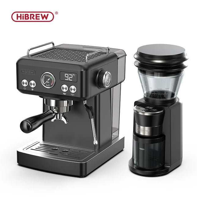 HiBREW H10A Black Espresso Machine Temperature Volume Pre-Brewing Adjustable 58mm Portafilter Cappuccino Coffee Maker