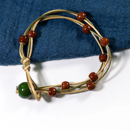 Love stone women's ceramic bracelet Female hand-woven couple small wholesale jewelry #5347