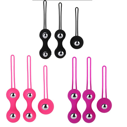 1/2 Bead Vaginal Balls Vibrators for Women Silicone Kegel Balls Vagina Training Tighten Exercise Ben Wa Ball Sex Toys for Womans