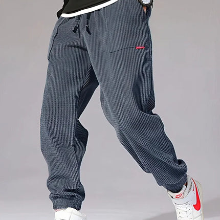 Baggy Corduroy Jogger Pants Men Tech Fleece Sweatpants Man Autumn Winter Casual Harem Pants Male Sport Thermal Trousers