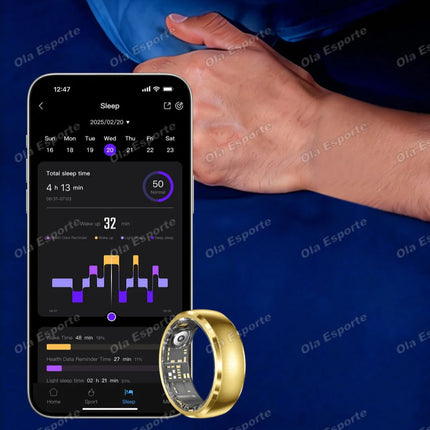 2026 Stainless Steel Smart Ring2026 Information Vibration Reminder Hand Gestures Control Heart Rate Health Monitoring Smartring
