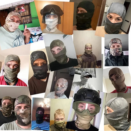 Bicycle Riding Windproof Mask, Outdoor Hunting, Hiking, Head Warmer, Ski Scarf, Full Face Sunscreen Mask