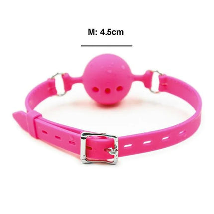 S M L Soft Safety Silicone Open Mouth Gag Ball Bdsm Bondage Slave Ball Gag Erotic Sex Toys For Woman Couples Adult Sex Games