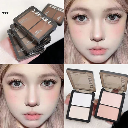1Pc DIKALU Contour Palette 3D Facial Bronzer Cosmetic Face Shading Powder Two-toned Lasting Matte Nose Shadow Makeup Cosmetics