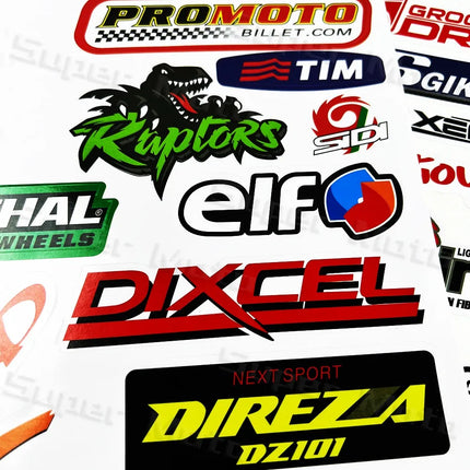 Motorcycle Stickers Racing Sponsor Logo Decor Helmet Fuel Tank Body Side Strips Decals Waterproof For Honda Suzuki BMW Yamaha