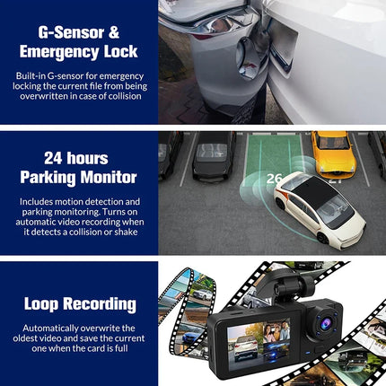 NEW Car DVR 1080P HD WIFI 2/3Camera Dash Cam For Car Camera Video Recorder Front Rear View Camera Night Vision Car Accessories