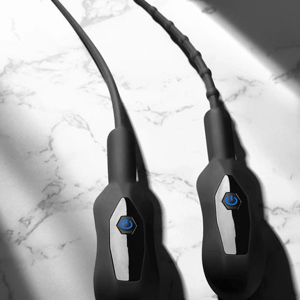 Electric Vibration Silicone Urethral Massager, Adult Male Penis Exercise Stimulation, Bead/Smooth Type