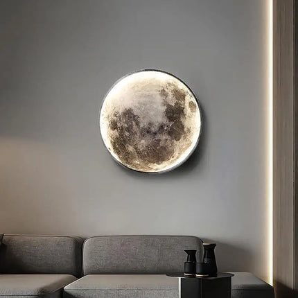 LED Wall Light Remote Dimming Moon Earth Wall Light Modern New Study Room Bedroom Corridor Apartment Villa Lighting Decoration