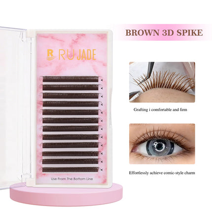2D Y Single Tip Eyelash Extension 3D 4D W Natural Soft Wispy Eyelashes Individual False Lashes Mesh Net Cross Lash Makeup Cilio