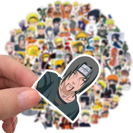 50/100PCS Naruto Anime Sasuke Decals Graffiti Stickers Phone Guitar Laptop Notebook Suitcase Waterproof Sticker Kids Toys