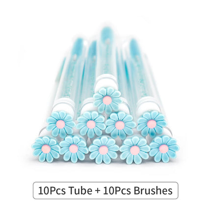 10/50Pcs Eyelash Brush Tubes With Crystal Lash Mascara Wands Eyebrow Comb Spoolies Container Lash Brush Applicators Makeup Tools