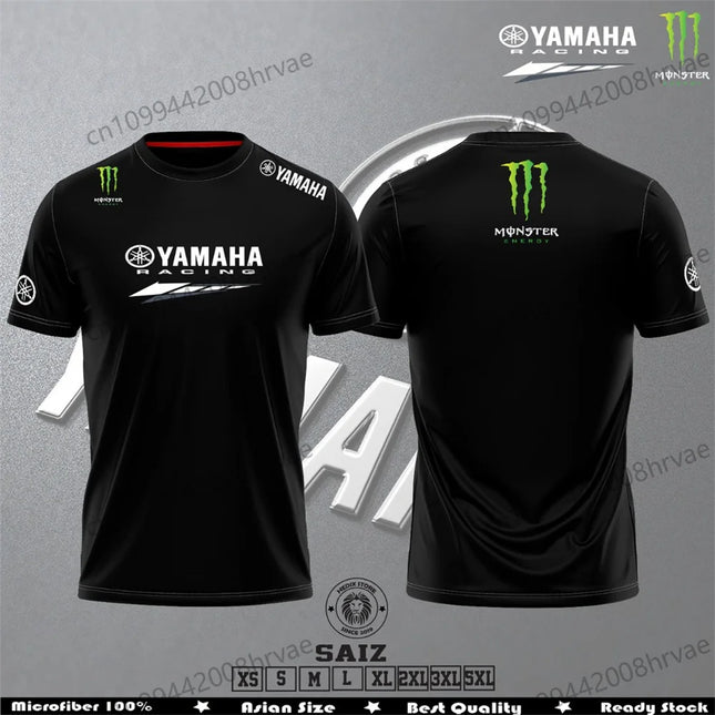 Yamaha 2025 new No. 5 off-road motorcycle T-shirt summer men's and women's quick-drying casual breathable short-sleeved shirt