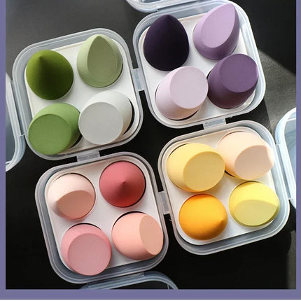 4pcs Makeup Sponge Cosmetic Puff Dry and Wet Combined Cosmetic Egg Women Foundation Powder Puff Bevel Cut Makeup Sponges