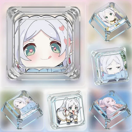 Animation Frieren: Beyond Journey's End Personalized Keycap Single PC Art Transparent Mechanical Keyboard Keycap Gift